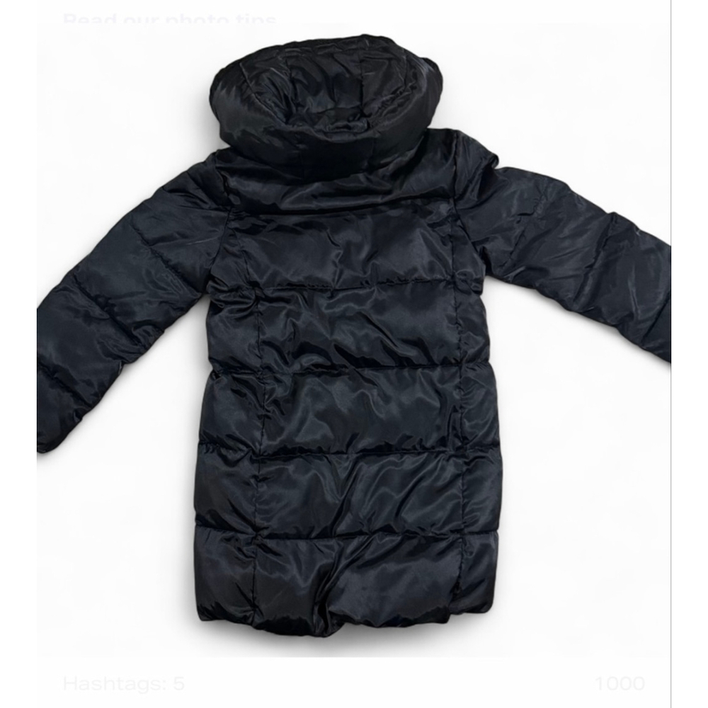 GAP KIDS Puffer Parka Winter Coat Hooded Full Zip Jacket Black Gently Used XL - Picture 2 of 6